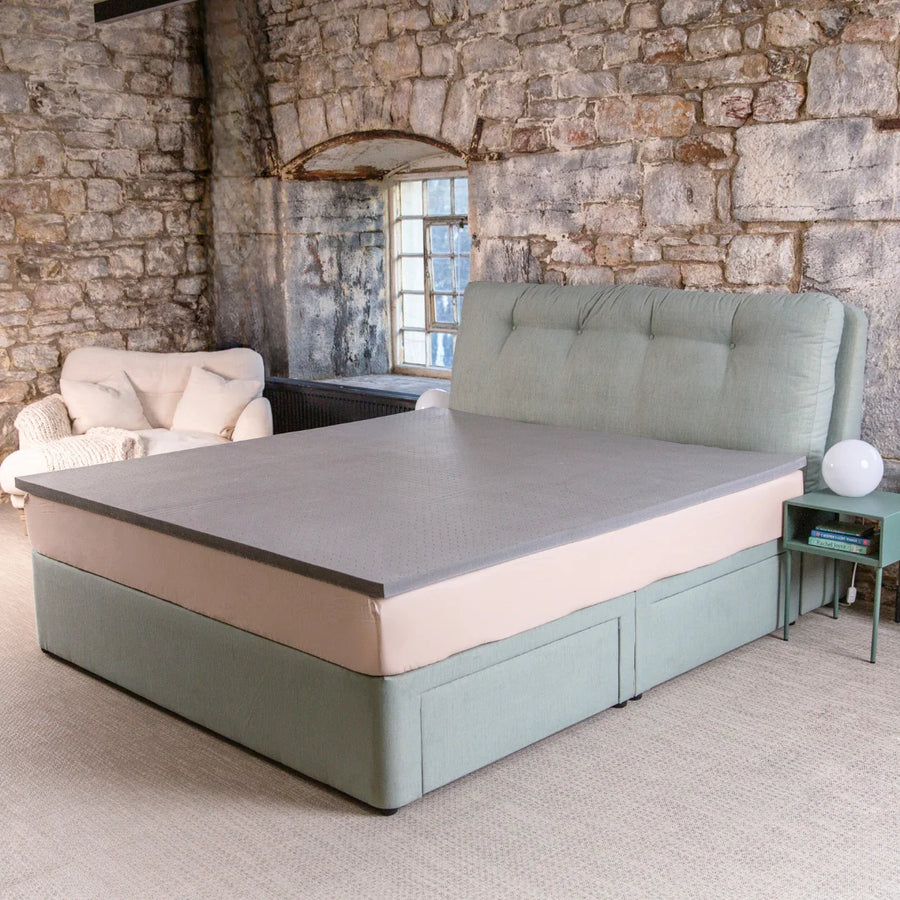 Graphite Latex Mattress Topper - Putnams UK FSC OEKO TEX natural