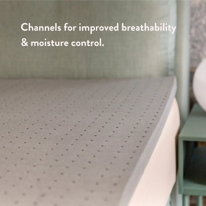 Graphite Latex Mattress Topper - Putnams UK FSC OEKO TEX natural