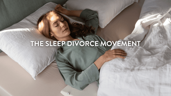 Person sleeping on their own as part of the sleep divorce movement