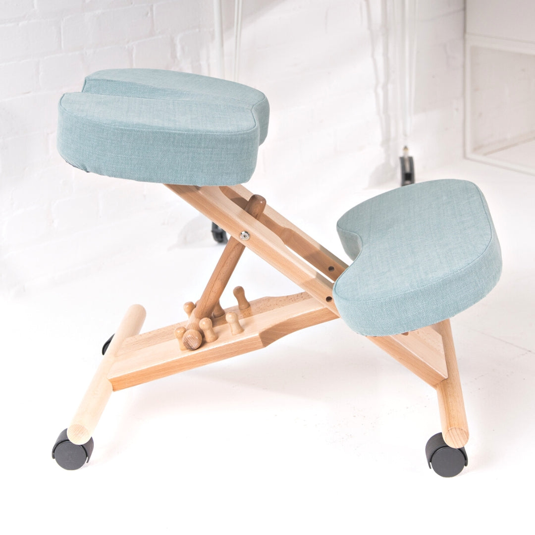Memory Foam Kneeling Chair - 360 colours linen green mint beech chair dining office work