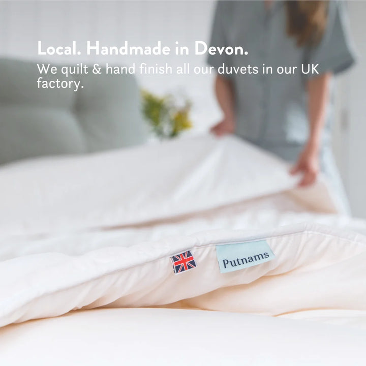 Local, handmade duvet. Devon, UK factory. 