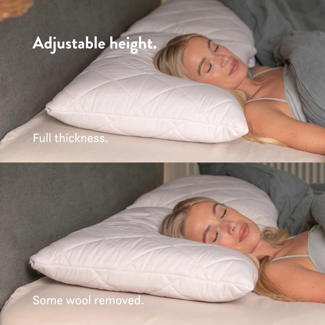 British Wool Duvet & Pillow Set - 100% cotton Bundle - hypoallergenic, natural OEKO tex standard 100, handmade in the UK, breathable, temperature regulating, anti-dust mite. Bedding set.