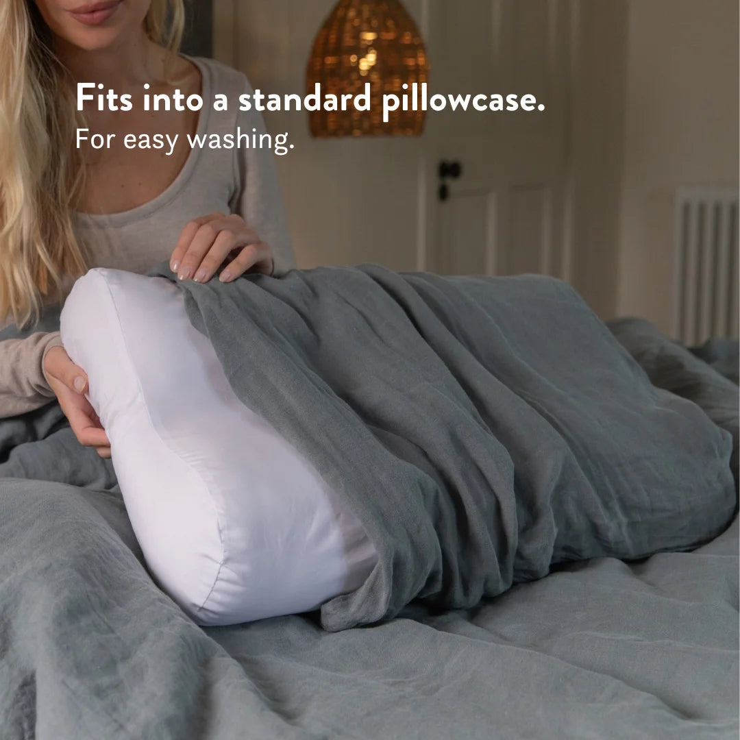 Contour British Wool Pillow & British Wool Duvet Set - Bundle height adjustable natural local handmade sustainable cotton