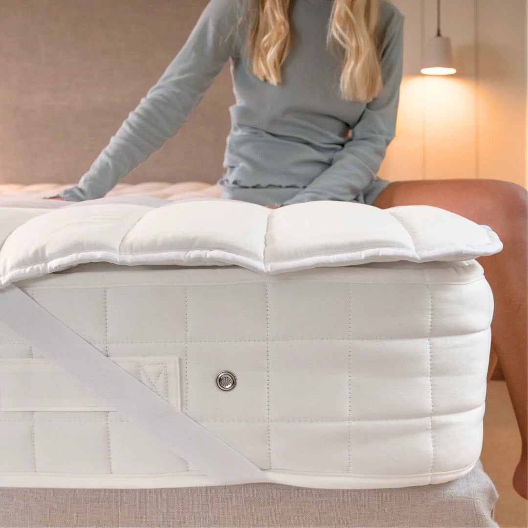 Natural 100% British Wool Mattress Topper thick handmade in the UK 100% cotton OEKO TEX Standard 100