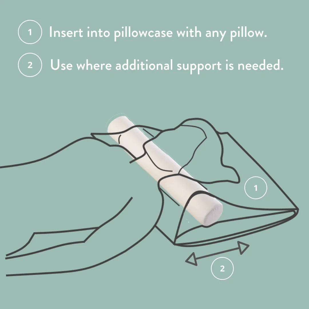 Cervical Roll - Neck Support Pillow Insert - Insert into pillowcase with any pillow Use where additional support is needed.