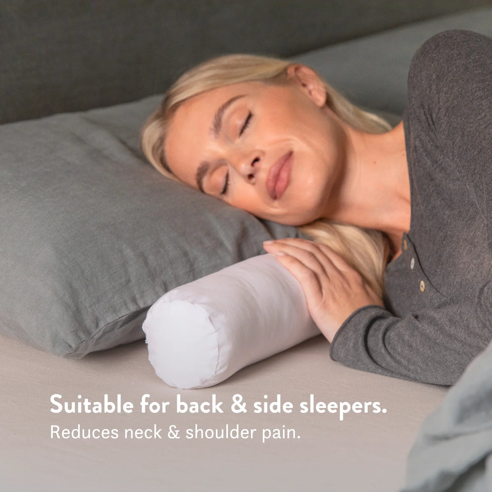 Cervical Roll - cervical spondylosis Neck Support Pillow Insert - Putnams Tube roll pillow suitable for back and side sleepers - reduce neck and shoulder pain