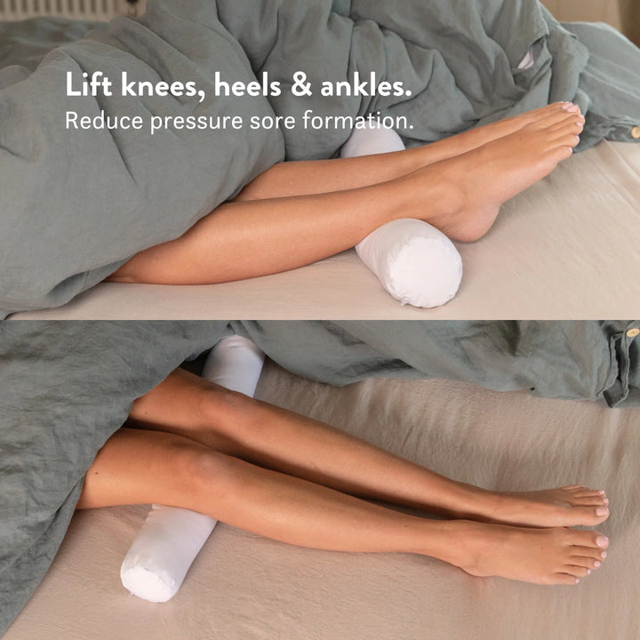 Cervical Roll - cervical spondylosis Neck Support Pillow Insert - Putnams Tube roll pillow lifts knees, heels & ankles to stop pressure sores