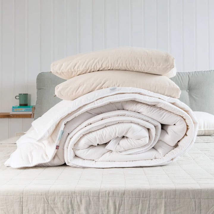 Organic Buckwheat Pillow & Wool Duvet Set - Bundle