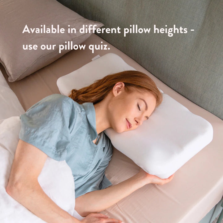 Putnam Pillow Putnams sleep on back pillow support foam back neck pain made in the UK Available in different pillow heights - use our pillow quiz.