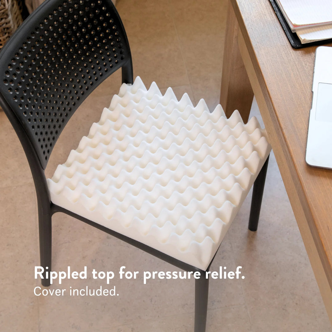 Sciatica Cushion for office, dining, sofa and car seats. Relieves pressure when sitting. Handmade in the UK. 