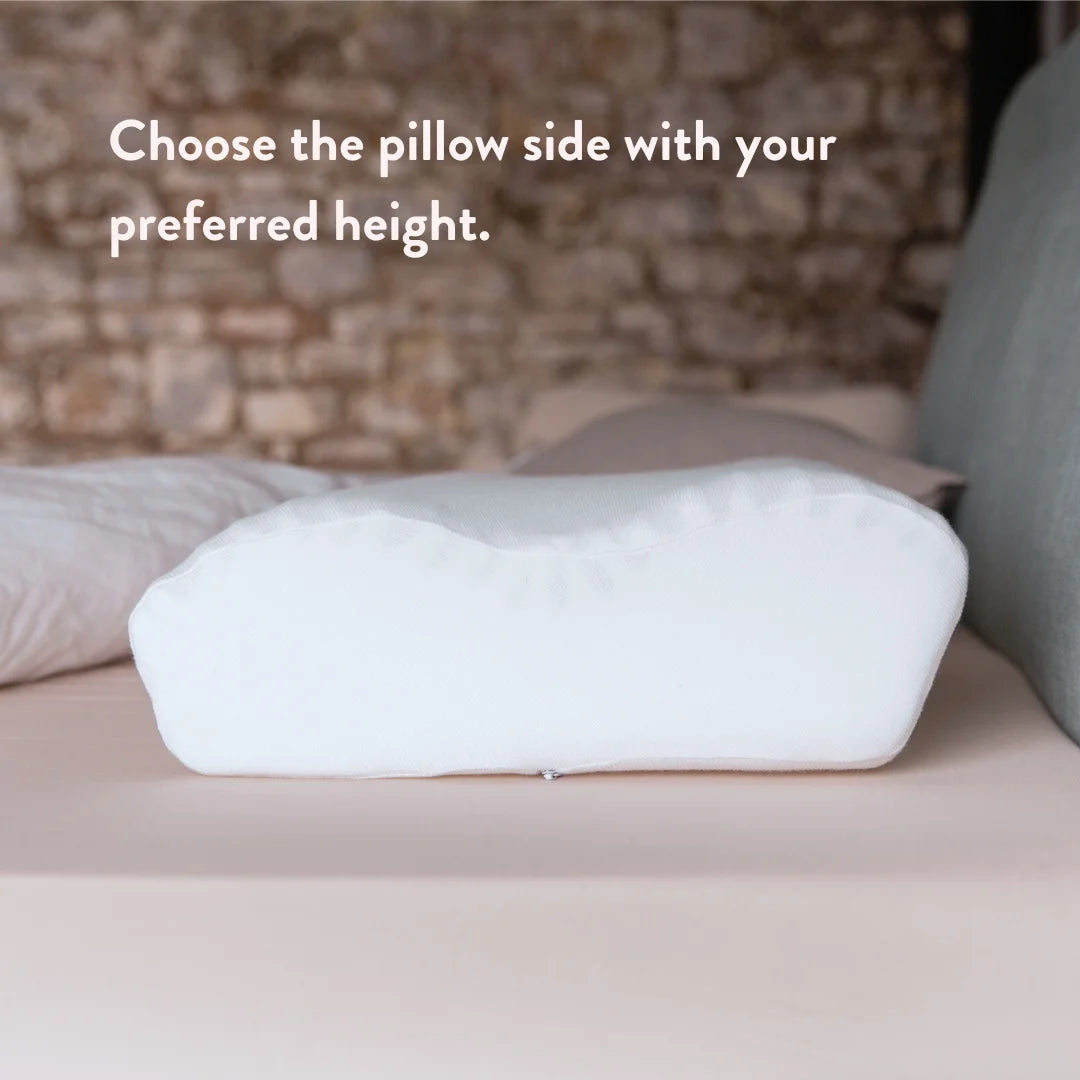 Wave Pillow - Putnams extra thick foam made in the uk one side higher than the other thicker