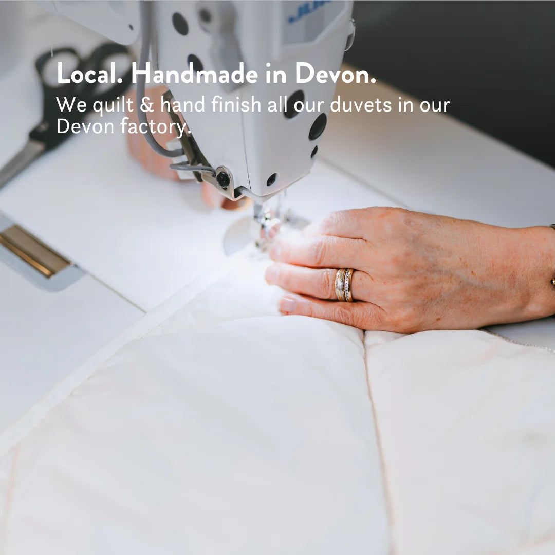 Graphite Latex Pillow & British Wool Duvet Set - Bundle Handmade in the UK, 100% cotton natural bedding bundle