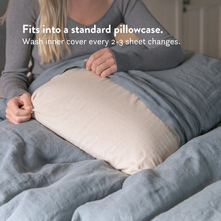 Graphite Latex Pillow & British Wool Duvet Set - Bundle Handmade in the UK, 100% cotton natural bedding bundle