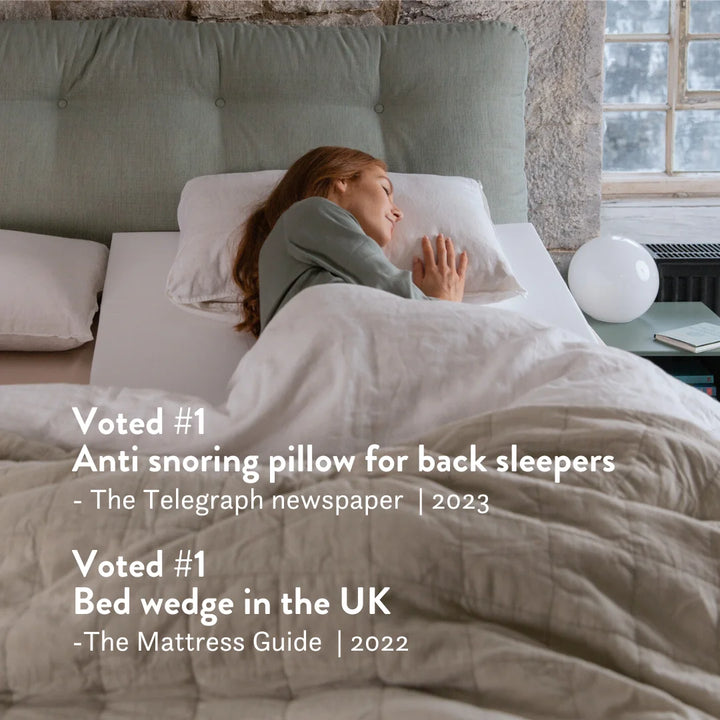 Voted best anti snoring pillow for back sleepers voted best bed wedge in the UK