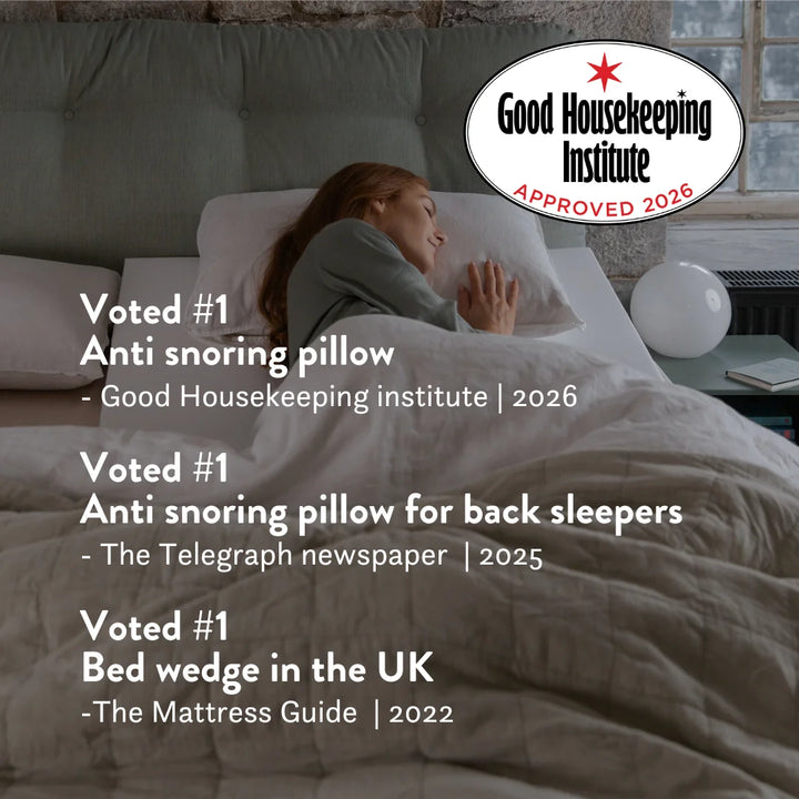 Best rated pillow for snoring and heartburn 2026 UK reviews tested by the Independent the Telegraph Good Houskeeping