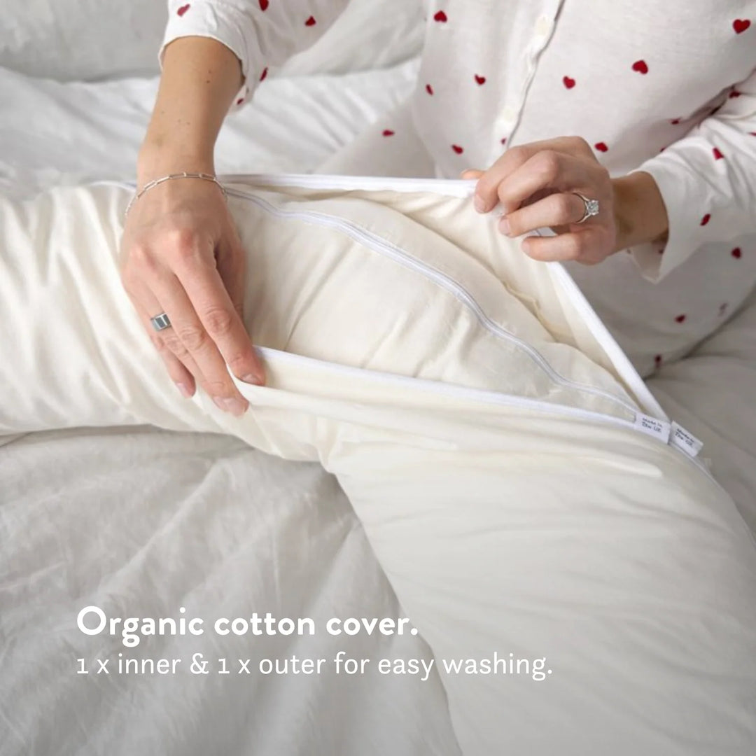 Organic cotton pregnancy pillow British wool easy washing