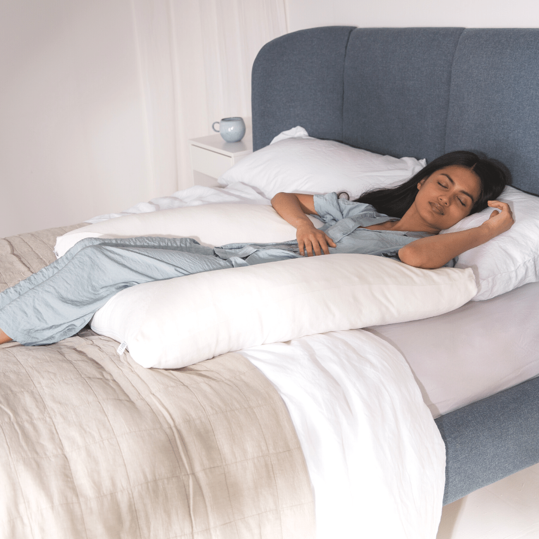 Cuddle Support Pillow - U Shape - Putnams super soft cover teddy fleece pregnancy leg raiser stable bed position dementia