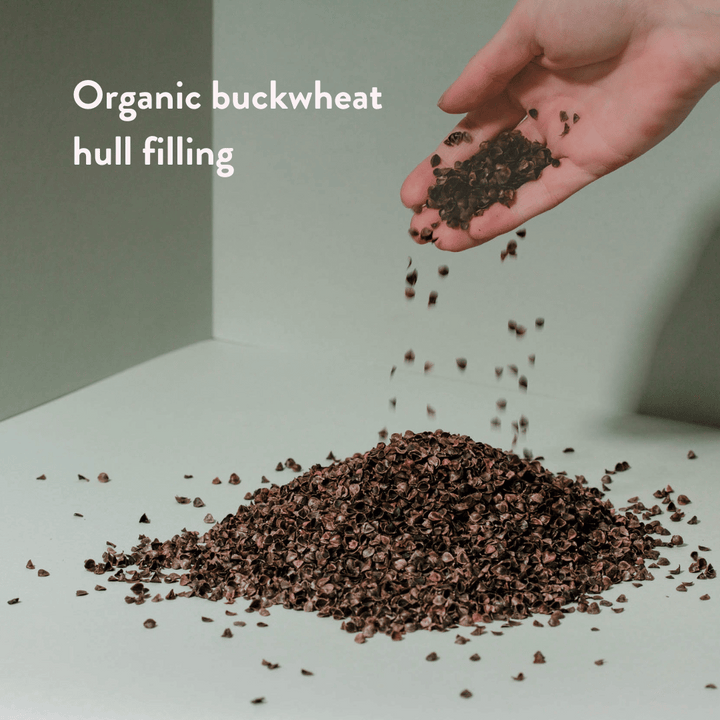 Organic Buckwheat Hulls Knee Pillow vegan biodegradable pregnancy support hip pain putnams