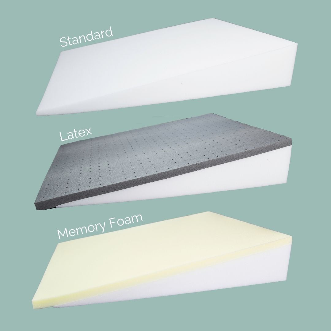 Bed Wedge Removable cover- Acid Reflux - Putnams UK made different types material memory foam latex
