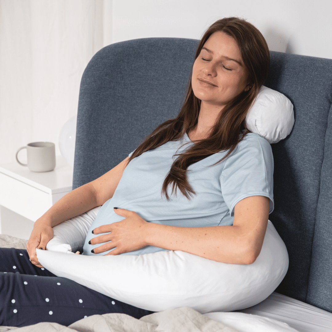 Pregnancy & Feeding Cushion 4 in 1 - British Wool 100% Cotton Cover Putnams natural pregnancy pillows best